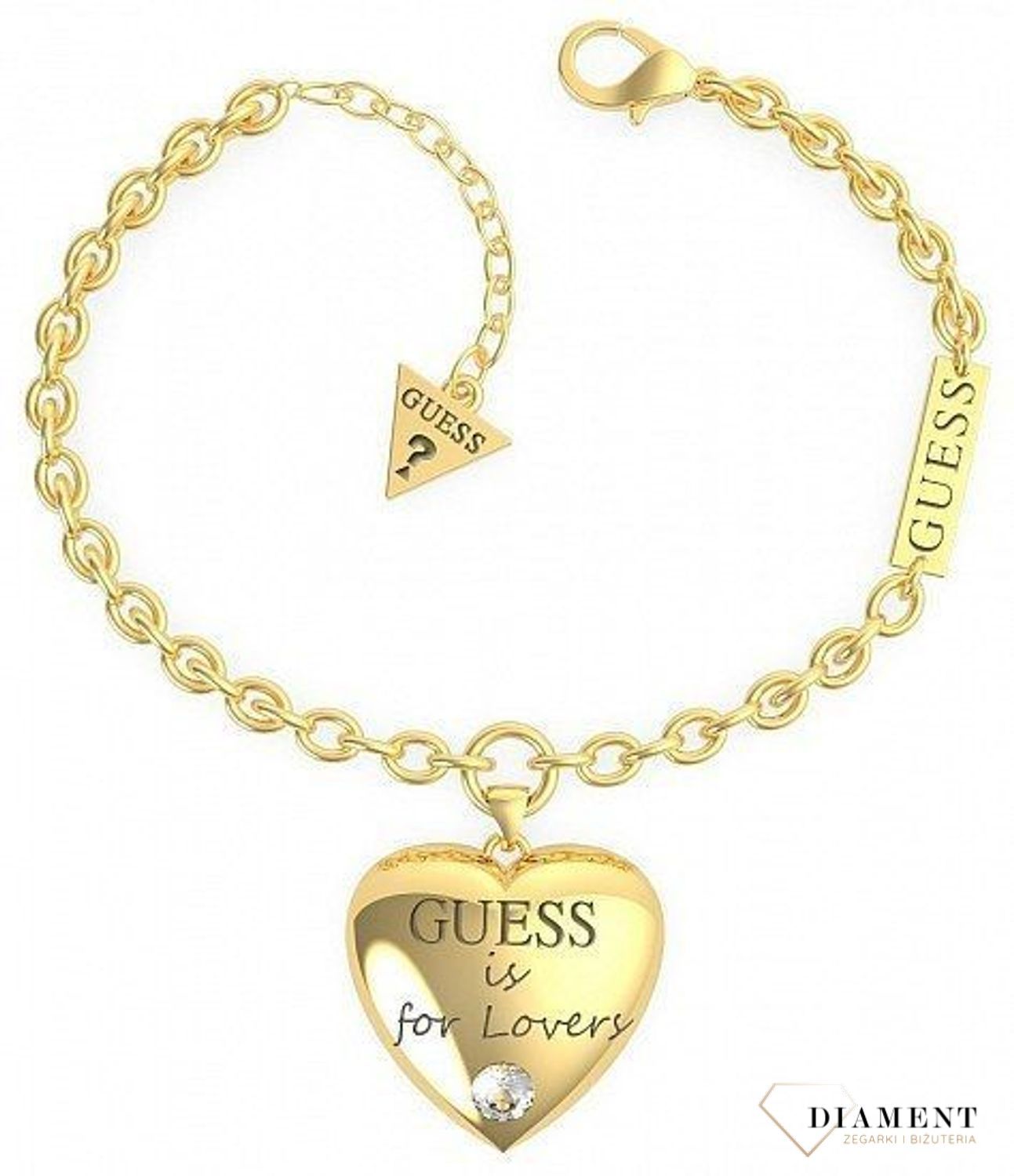 Bransoletka GUESS pozłacana duże, wypukłe serce UBB70035-S.jpg