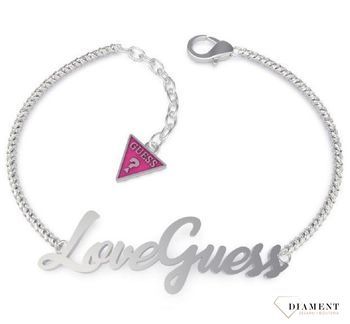 Bransoletka GUESS stalowa z napisem 'Love Guess' UBB70057-S.jpg