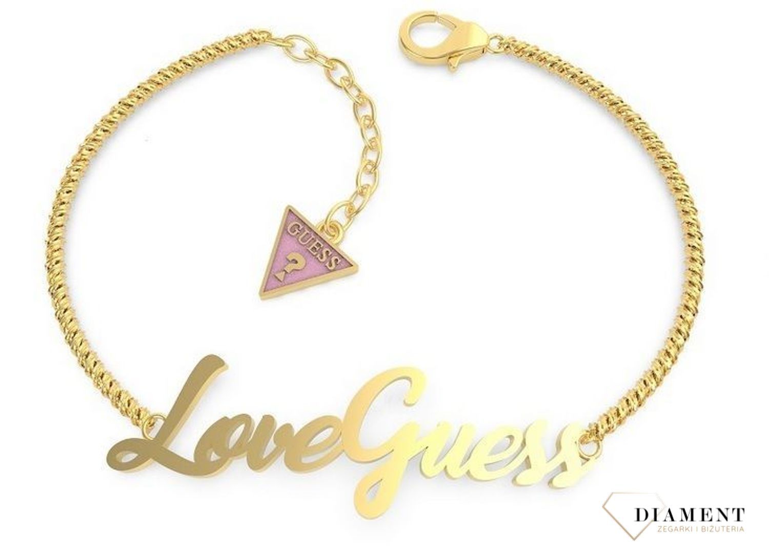 Bransoletka GUESS pozłacana z napisem 'Love Guess' UBB70058-S.jpg