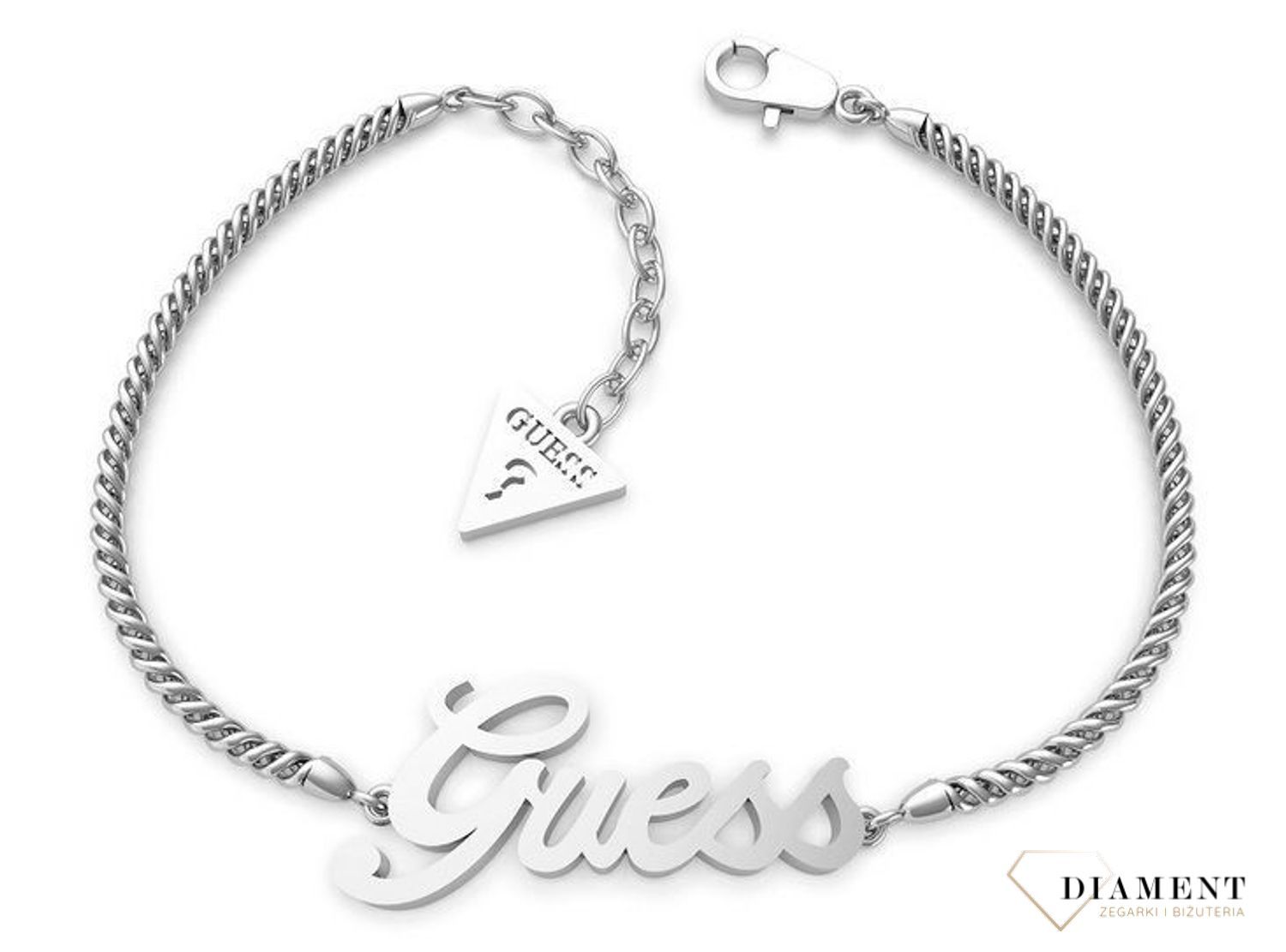 Bransoletka GUESS stalowa z czytelnym napisem Guess UBB79102-S.jpg
