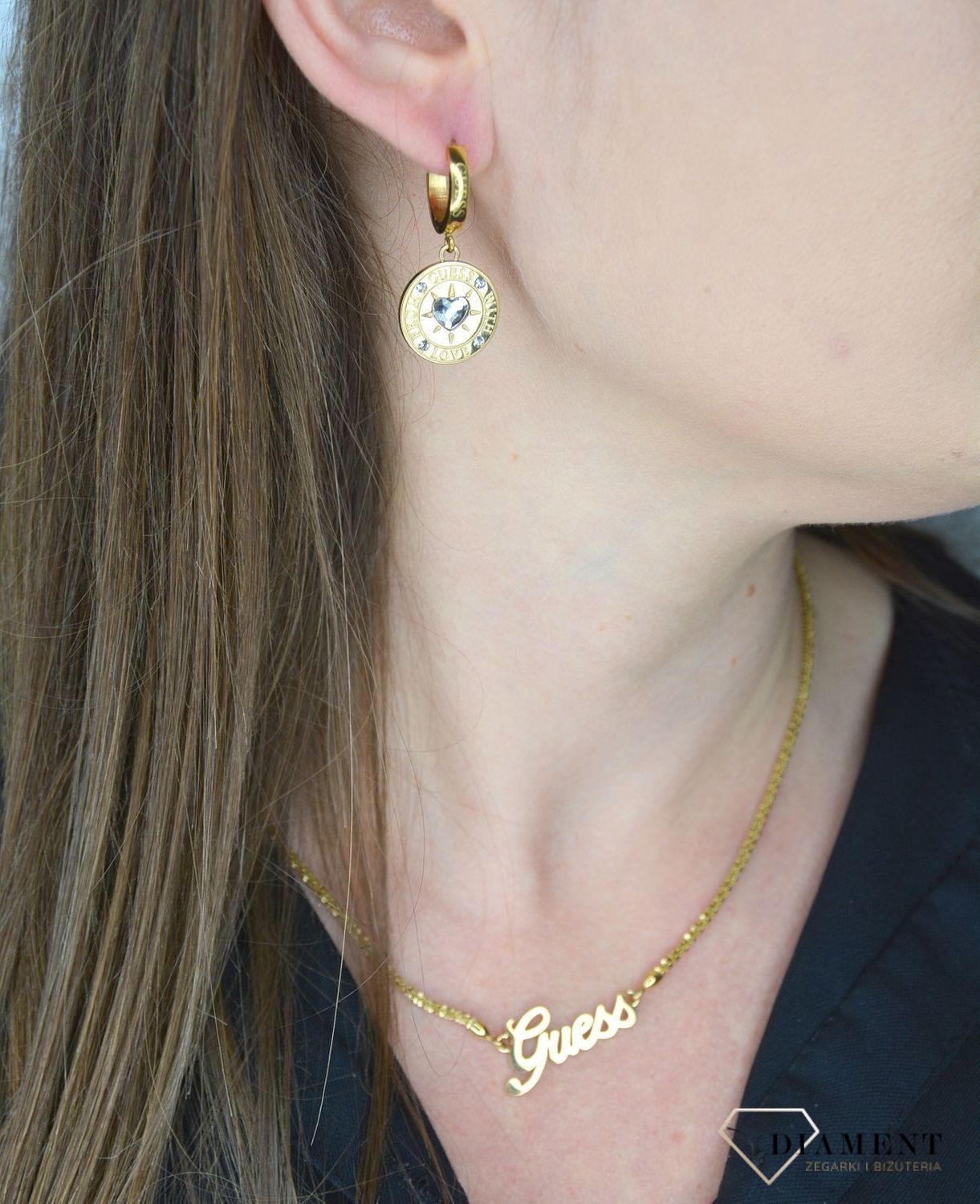 Kolczyki GUESS pozłacane koło z zawieszką UBE70027.jpg