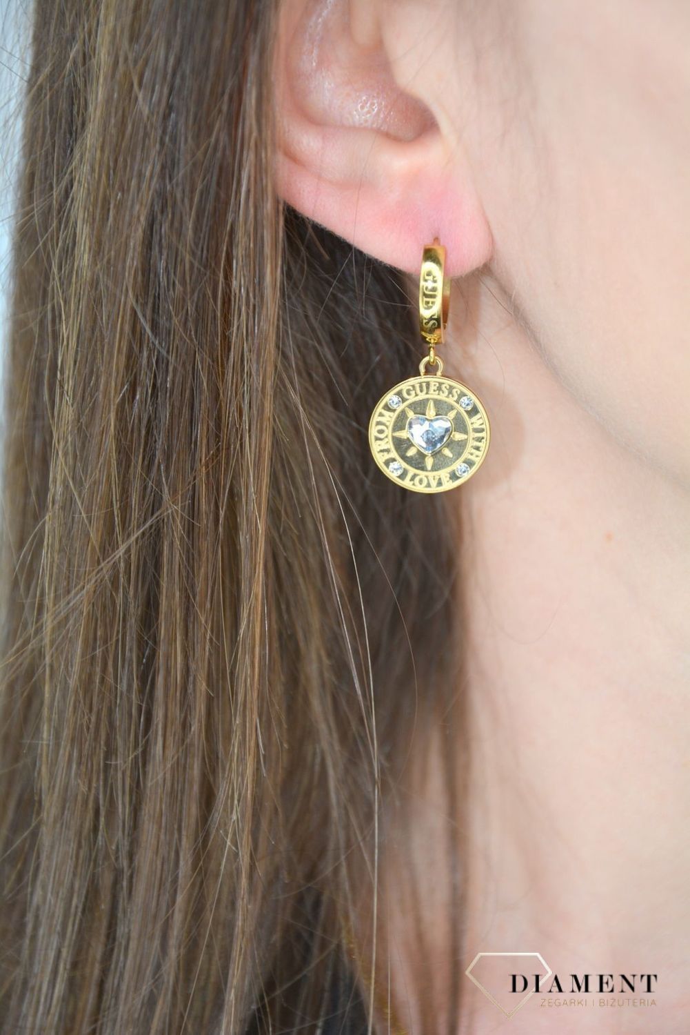 Kolczyki GUESS pozłacane koło z zawieszką UBE70027.jpg