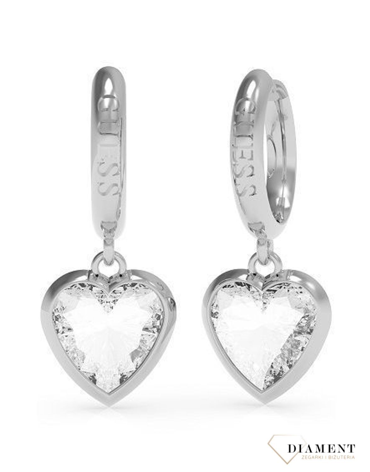 Kolczyki GUESS stalowe koła z wiszącym sercem UBE70028.jpg