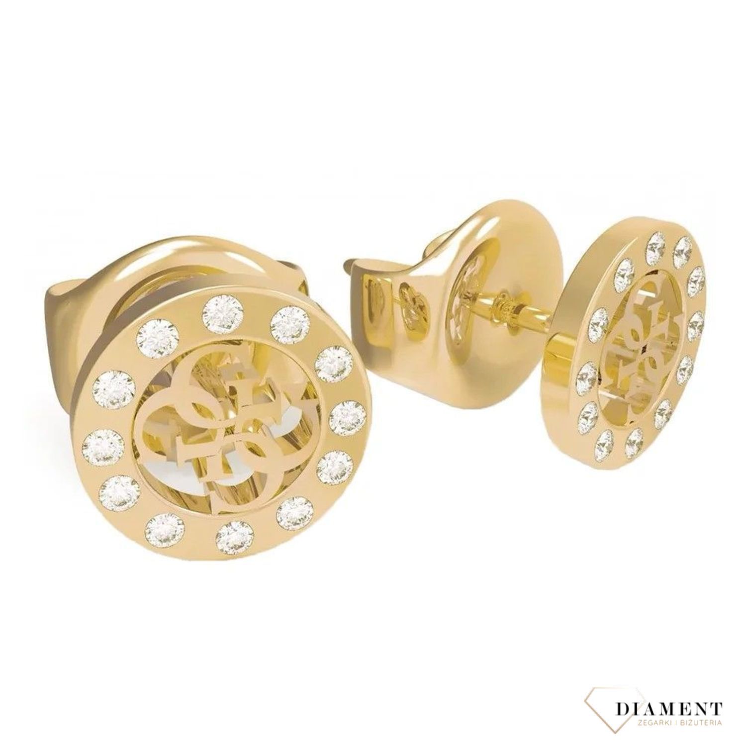 Kolczyki damskie GUESS delikatne wkrętki z logo Guess UBE79034.  .jpg