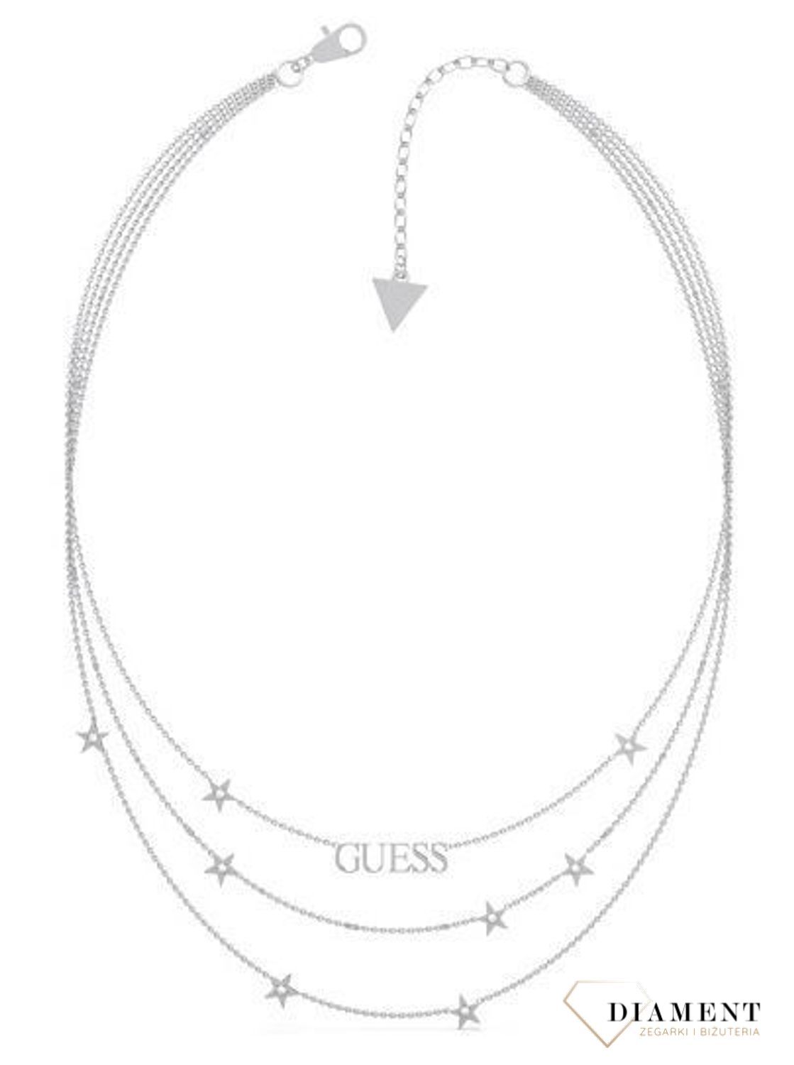 Naszyjnik GUESS stalowy potrójny z gwiazdkami UBN70065.jpg