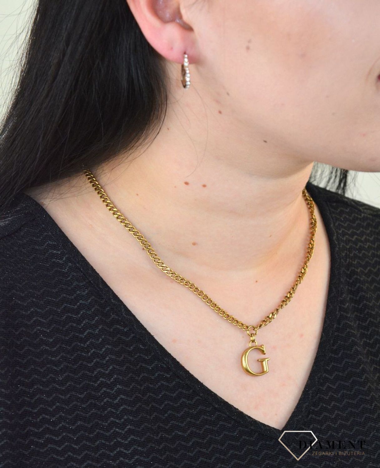 Naszyjnik GUESS pozłacany literka 'G' UBN70078f.jpg