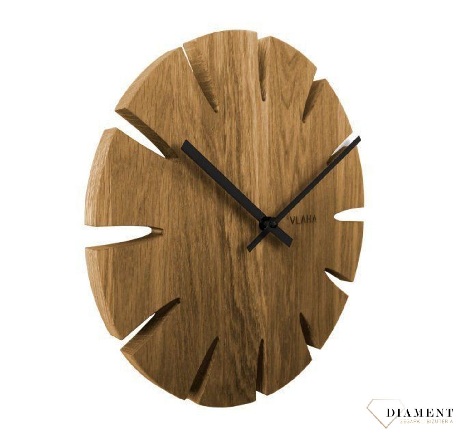 Zegar ścienny Vlaha VCT1015 - Z litego drewna dębowego.jpg