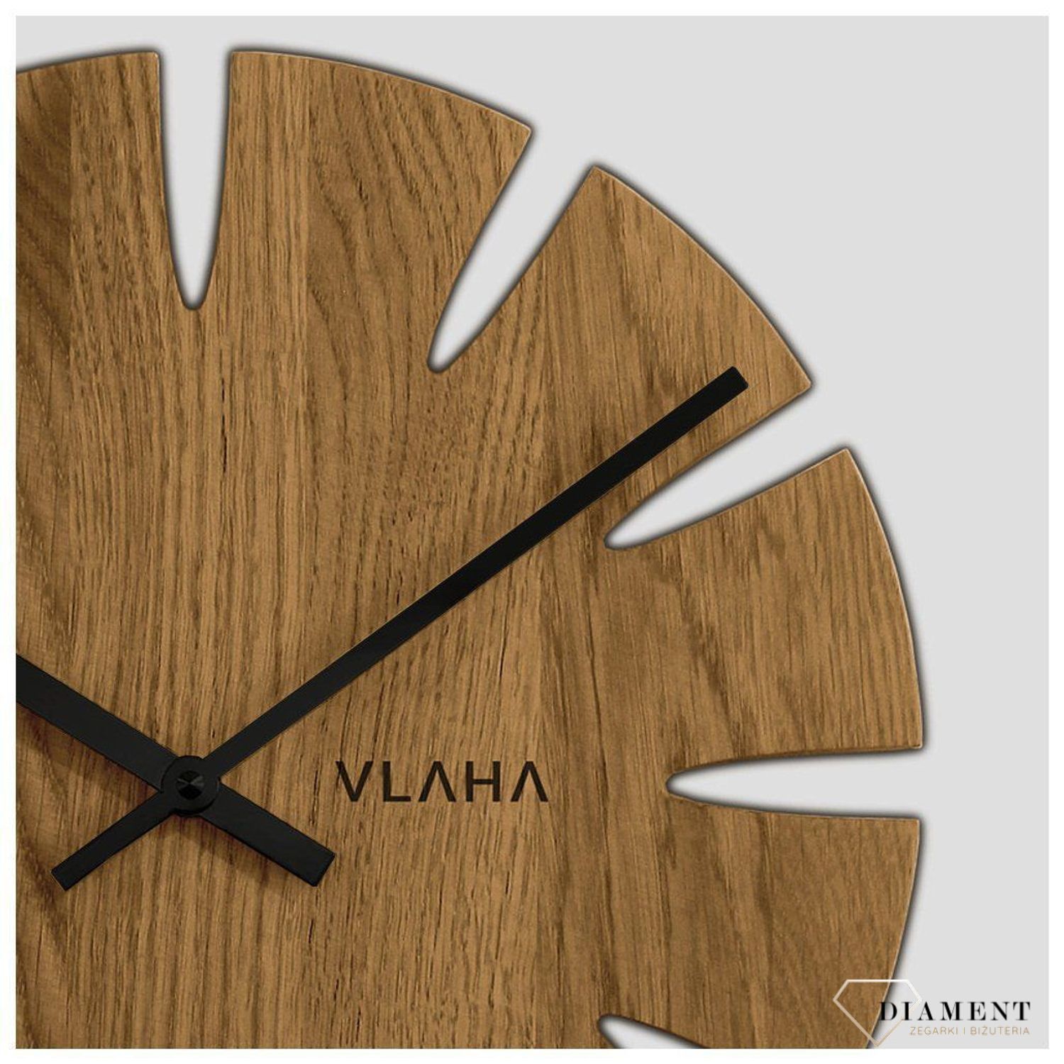 Zegar ścienny Vlaha VCT1015 - Z litego drewna dębowego.jpg