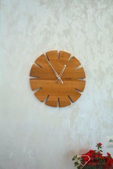 Drewniany dębowy ręcznie wykonany zegar ścienny VLAHA Zegar ścienny Vlaha VCT1031  (1).JPG