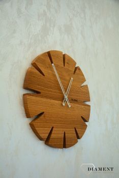 Drewniany dębowy ręcznie wykonany zegar ścienny VLAHA Zegar ścienny Vlaha VCT1031  (6).JPG