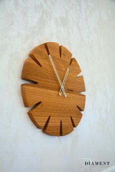 Drewniany dębowy ręcznie wykonany zegar ścienny VLAHA Zegar ścienny Vlaha VCT1031  (7).JPG