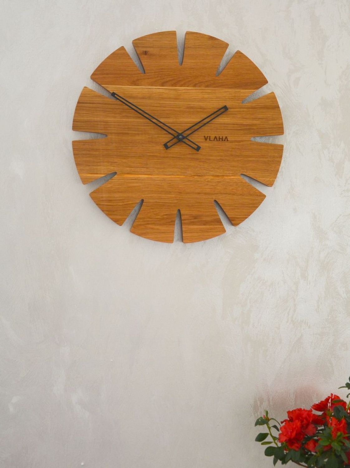 zegar z litego drewna dębowy VCT1032.jpg