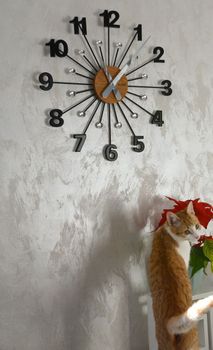 Zegar na ścianę LAVVU Design VCT1081. Zegar ścienny jest wykonany w Czechach z drewna dębowego. Zegar na ścianę w nowoczesnym stylu (1).JPG