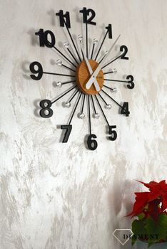 Zegar na ścianę LAVVU Design VCT1081. Zegar ścienny jest wykonany w Czechach z drewna dębowego. Zegar na ścianę w nowoczesnym stylu (10).JPG