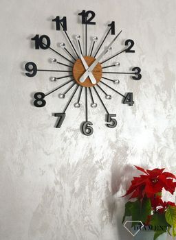 Zegar na ścianę LAVVU Design VCT1081. Zegar ścienny jest wykonany w Czechach z drewna dębowego. Zegar na ścianę w nowoczesnym stylu (6).JPG