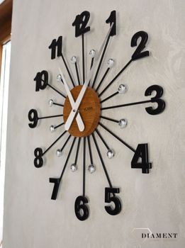 Zegar na ścianę LAVVU Design VCT1081. Zegar ścienny jest wykonany w Czechach z drewna dębowego. Zegar na ścianę w nowoczesnym stylu (8).JPG