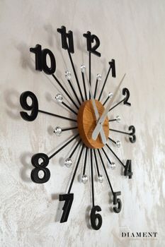 Zegar na ścianę LAVVU Design VCT1081. Zegar ścienny jest wykonany w Czechach z drewna dębowego. Zegar na ścianę w nowoczesnym stylu (9).JPG
