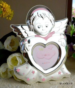 Piękna, srebrna ramka na Chrzest Święty dla dziewczynki aniołek VL716083LR (5).JPG