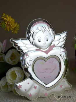 Piękna, srebrna ramka na Chrzest Święty dla dziewczynki aniołek VL716083LR (7).JPG