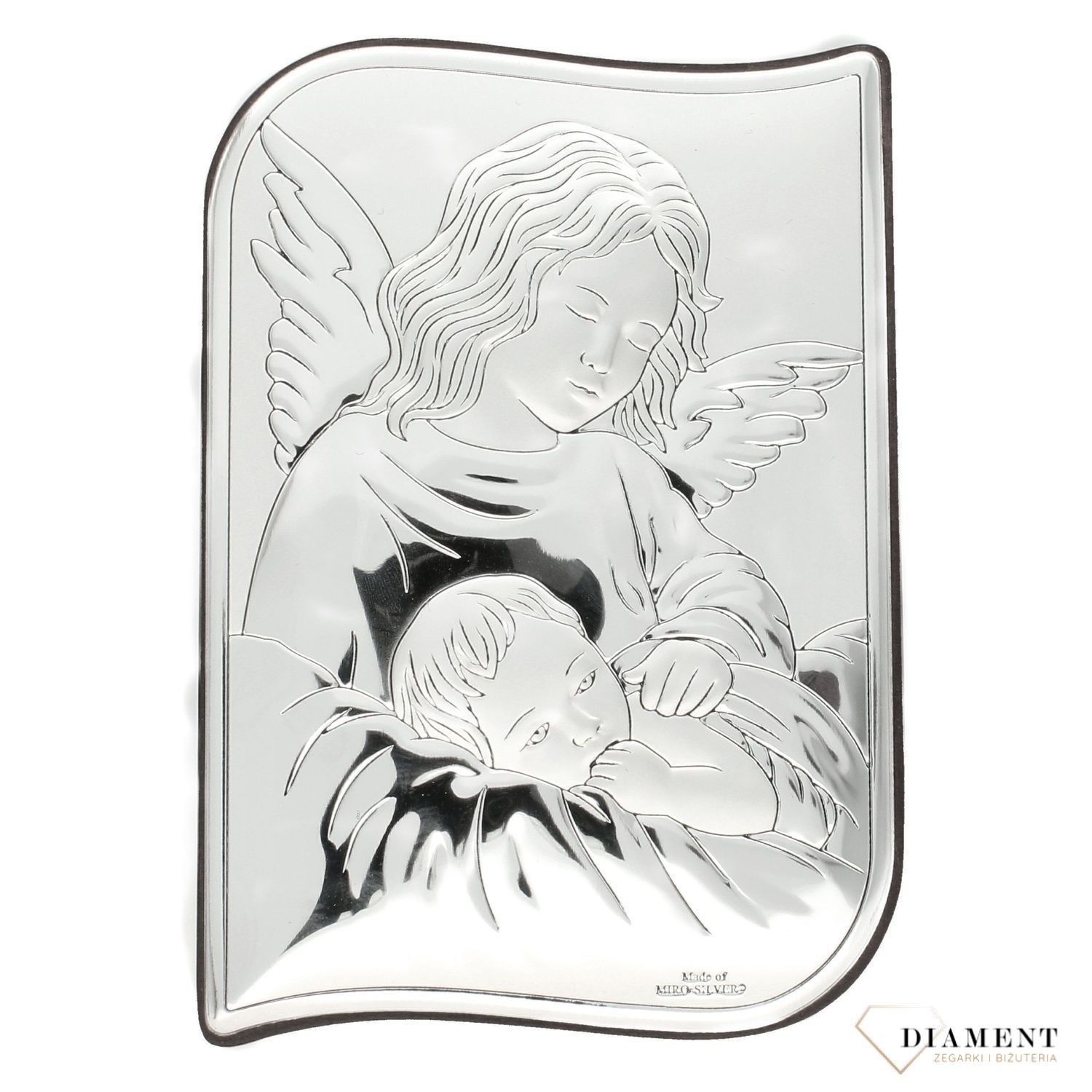 Obrazek srebrny Anioł Stróż z dzieciątkiem- chrzest (2).jpg