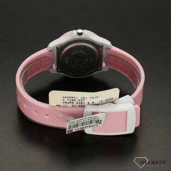 Zegarek dla dziewczynki QQ VQ96-027 na różowym pasku z księżniczką ⌚Zegarki dziecięce z cyferkami (4).jpg