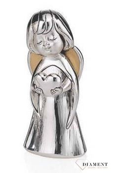 Przepiękna figurka Aniołka, który trzyma serce w rączkach. Śliczna pamiątka Chrztu Świętego, Komunii Świętej czy innej ważnej uroczystości, ozdobi pokój dziecka.5.jpg