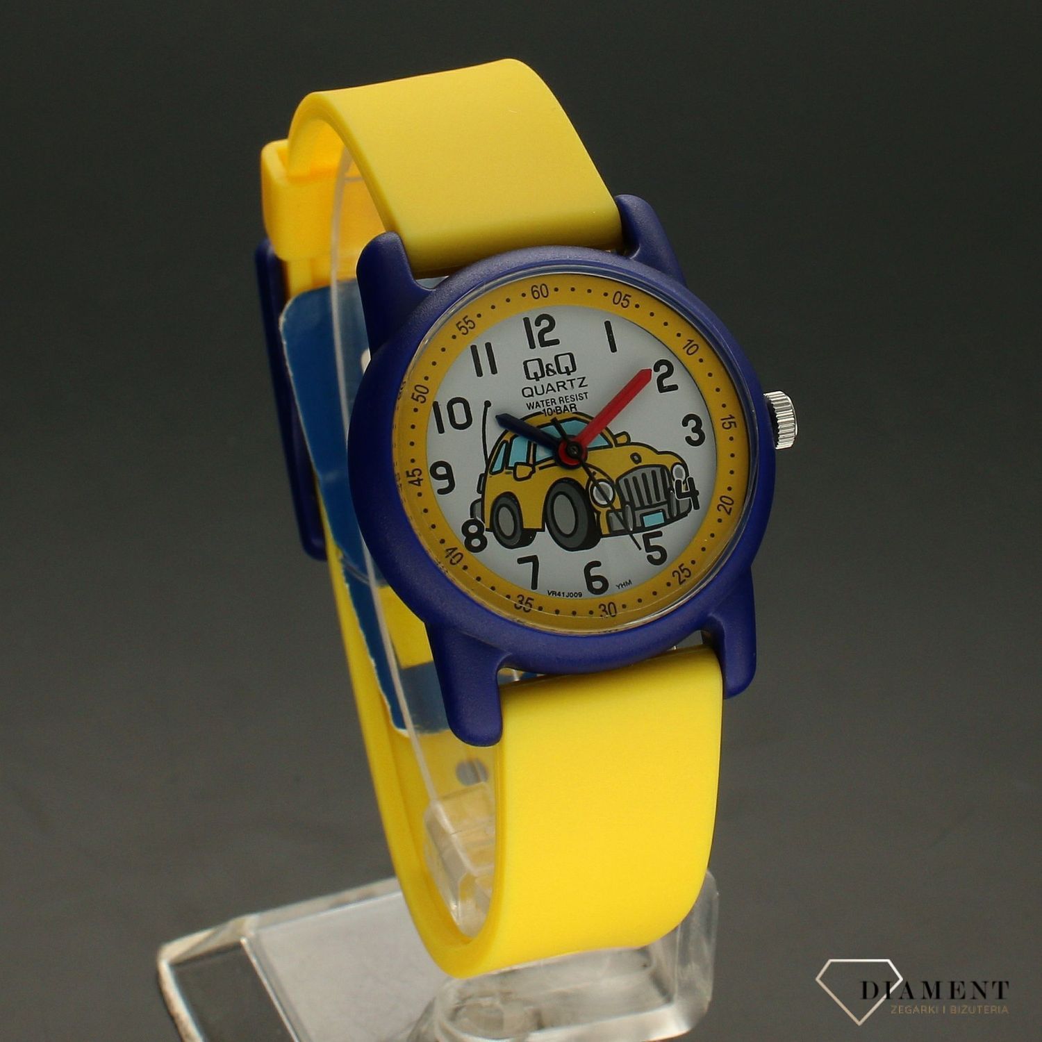 Zegarek dla dziecka  Żółte autko QQ VR41-009.jpg