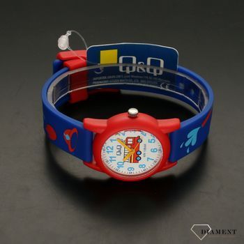 Zegarek dla chłopca  'Wóz strażacki' VR99-019. Zegarek dla dziecka Q&Q na pasku gumowym ⌚  (3).jpg
