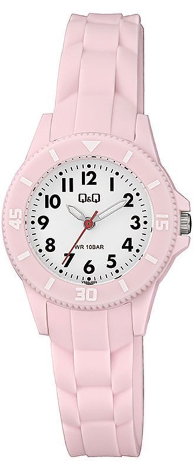 Zegarek dla dziewczynki różowy, wodoszczelny QQ VS66-005.jpg