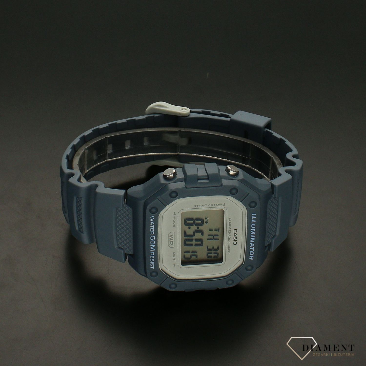 Zegarek sportowy na pasku gumowym Casio W-218HC-2AVEF.webp