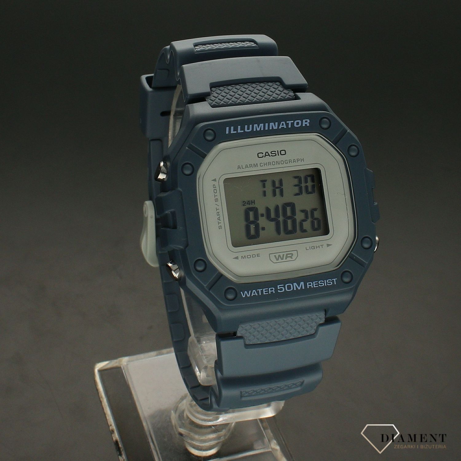 Zegarek sportowy na pasku gumowym Casio W-218HC-2AVEF.webp