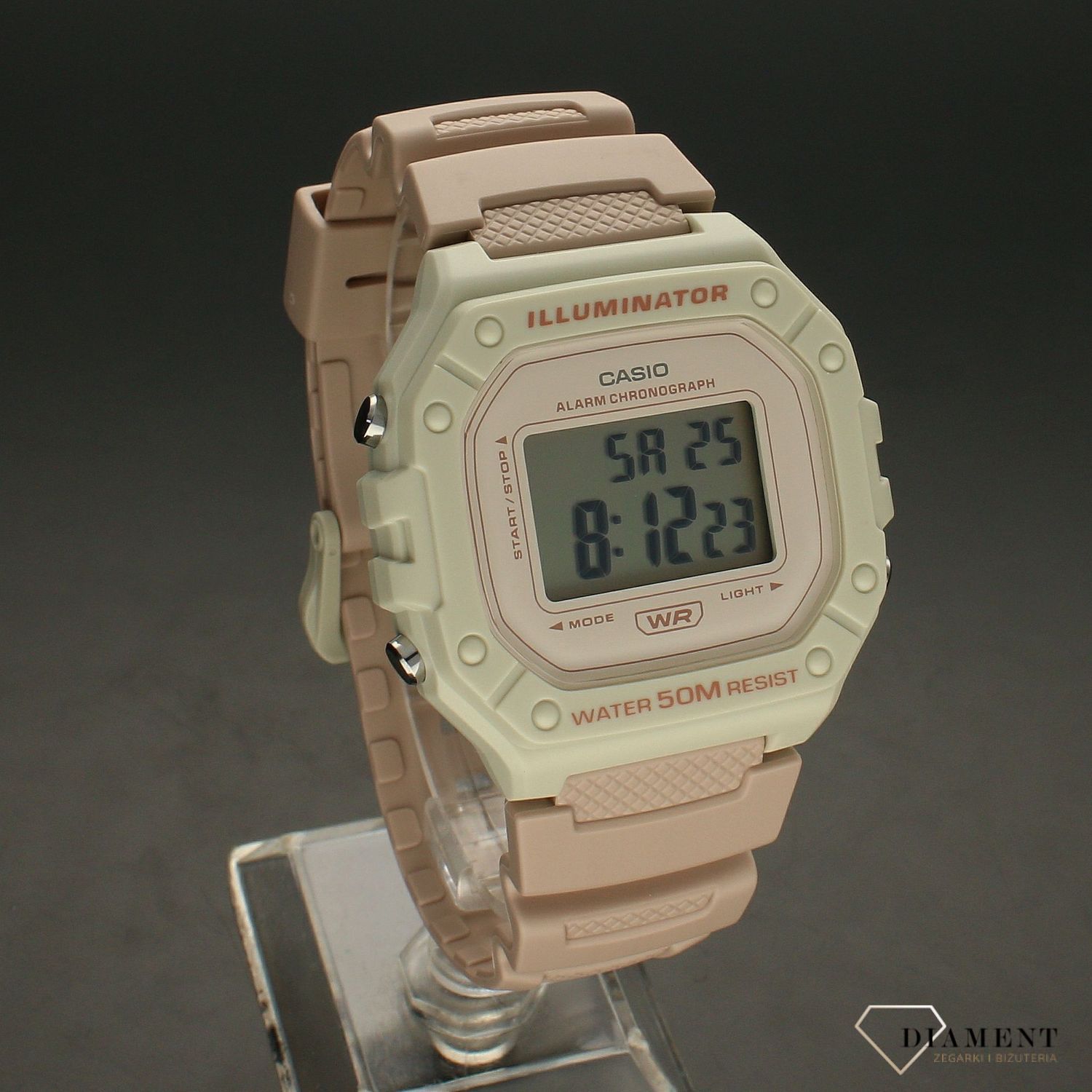 Zegarek damski Casio W-218HC-4A2VEF na pasku gumowym.webp