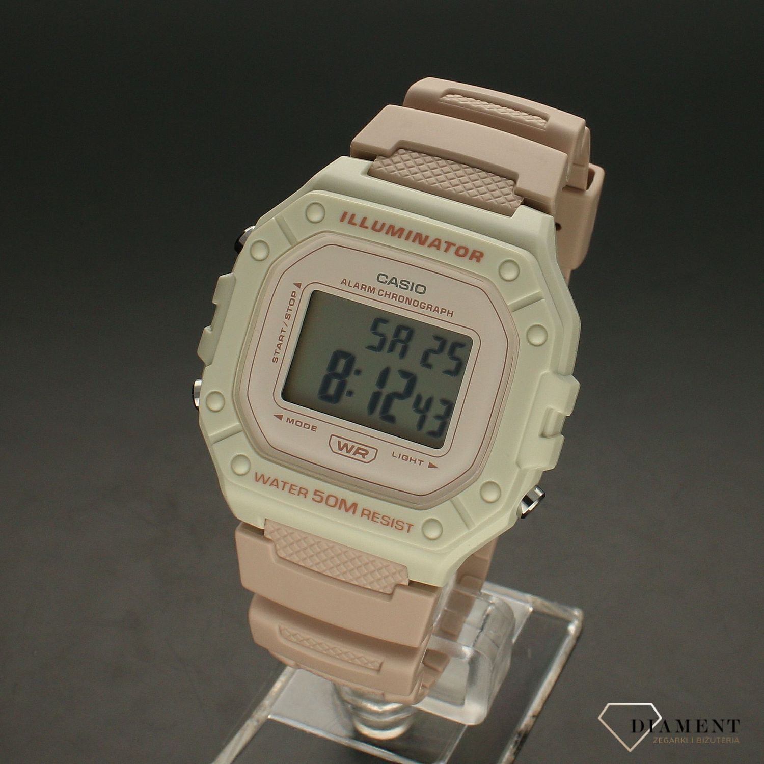 Zegarek damski Casio W-218HC-4A2VEF na pasku gumowym.webp