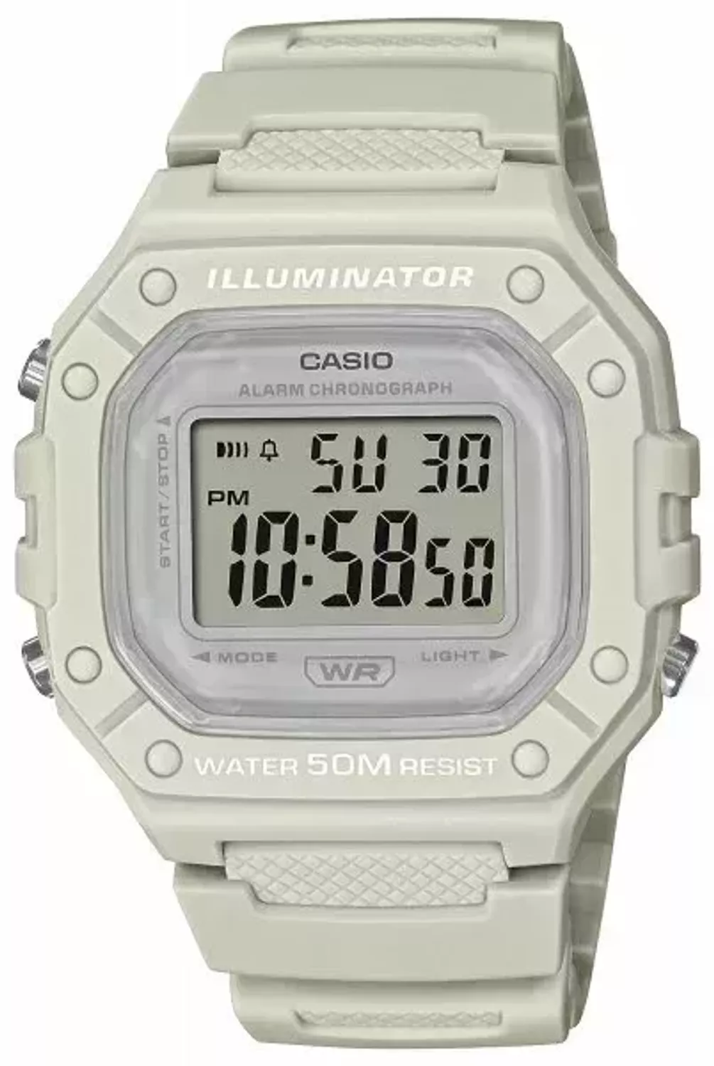 Zegarek męski CASIO Sport W-218HC-8AVEF. Zegarek męski Casio na białym pasku ⌚.webp