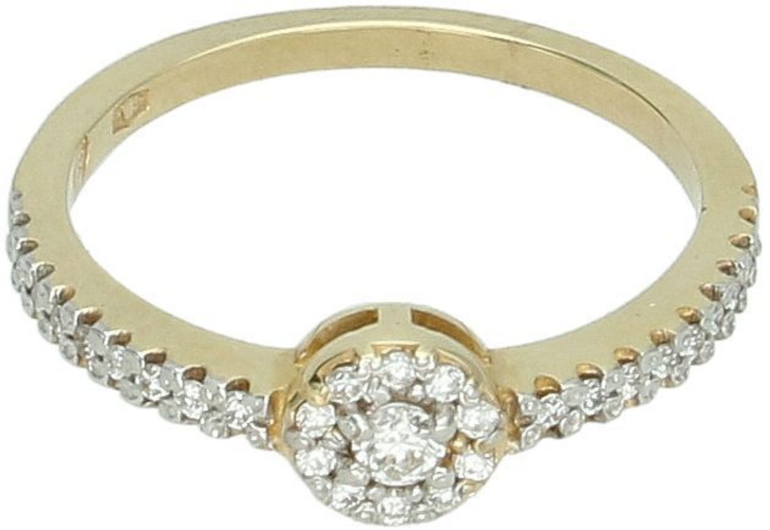 Pierścionek złoty DIAMENT żółte złoto, diamenty W273 pr 585.jpg