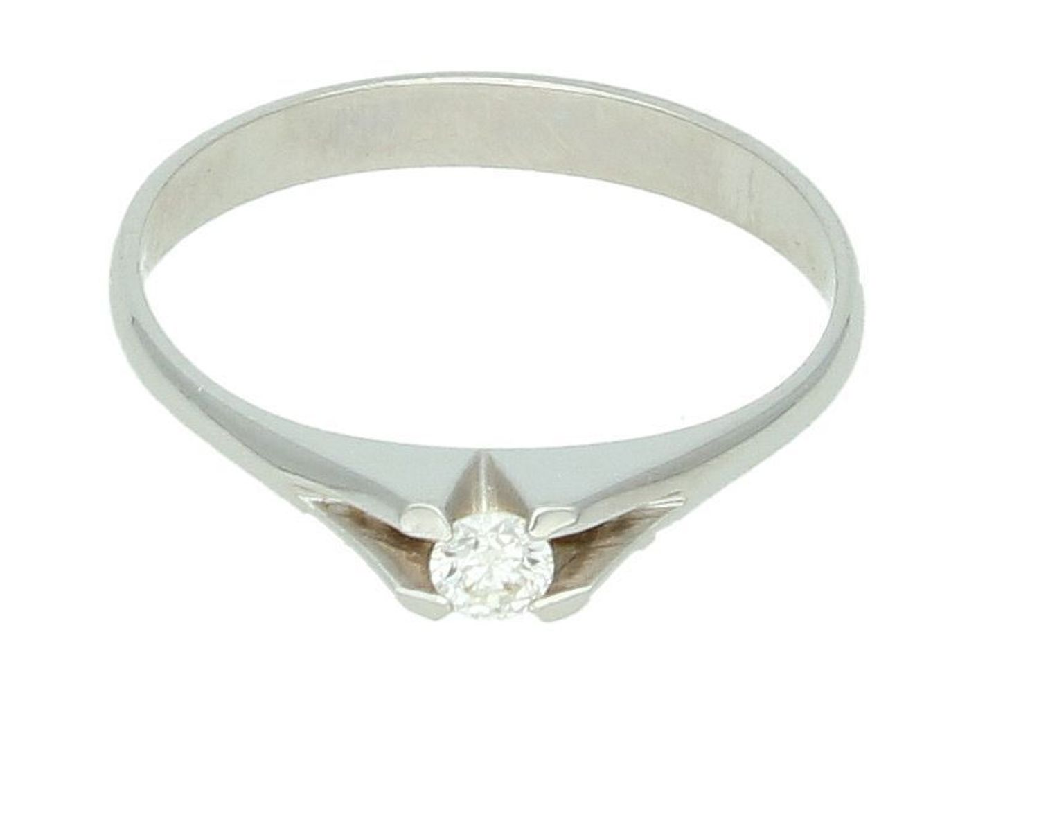 Pierścionek złoty DIAMENT białe złoto, diament, klasyczny W-530. Złoto i brylanty to wyjątkowe połączenie, które kobiety wprost uwielbiają. Pierścionek ofiarowany ukochanej kobiecie stanie 1.jpg