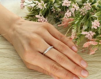 Złota obrączka DIAMENT białe złoto 'obrączka wysadzana Diamentami' 585 W-563. Złote pierścionki z brylantami. 2.jpg