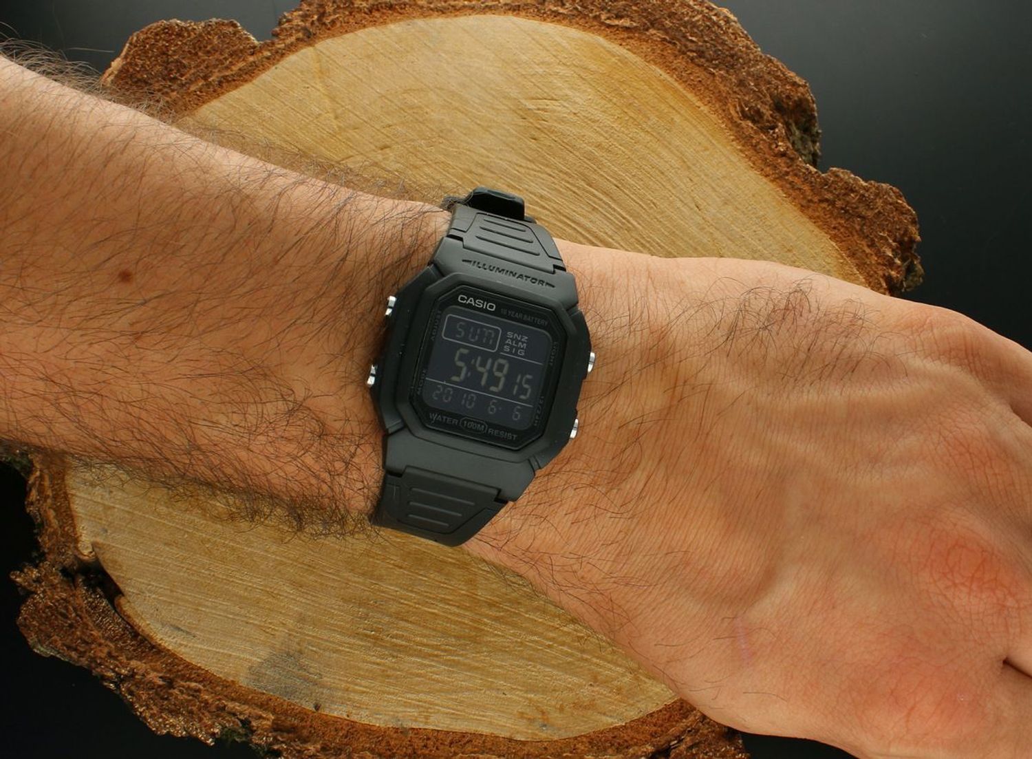 Zegarek męski Casio na czarnym pasku W-800H-1BVEF. ⌚cdvds.jpg