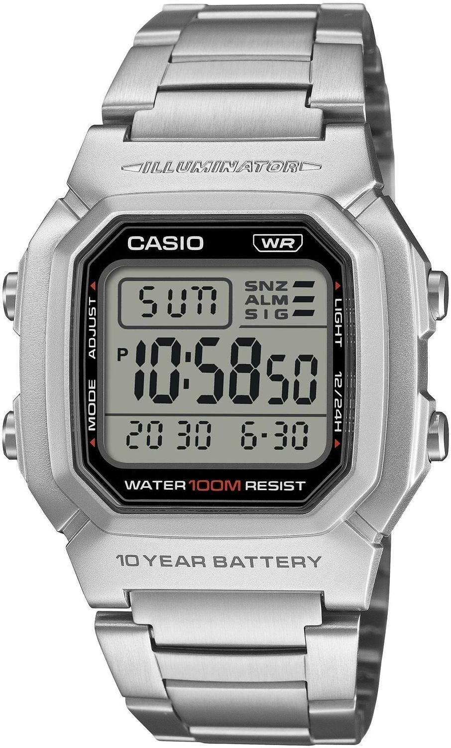 Zegarek męski Casio Digital W-800HD-1AVEF – LED, 10 ATM, stoper, alarm, dual time.jpg