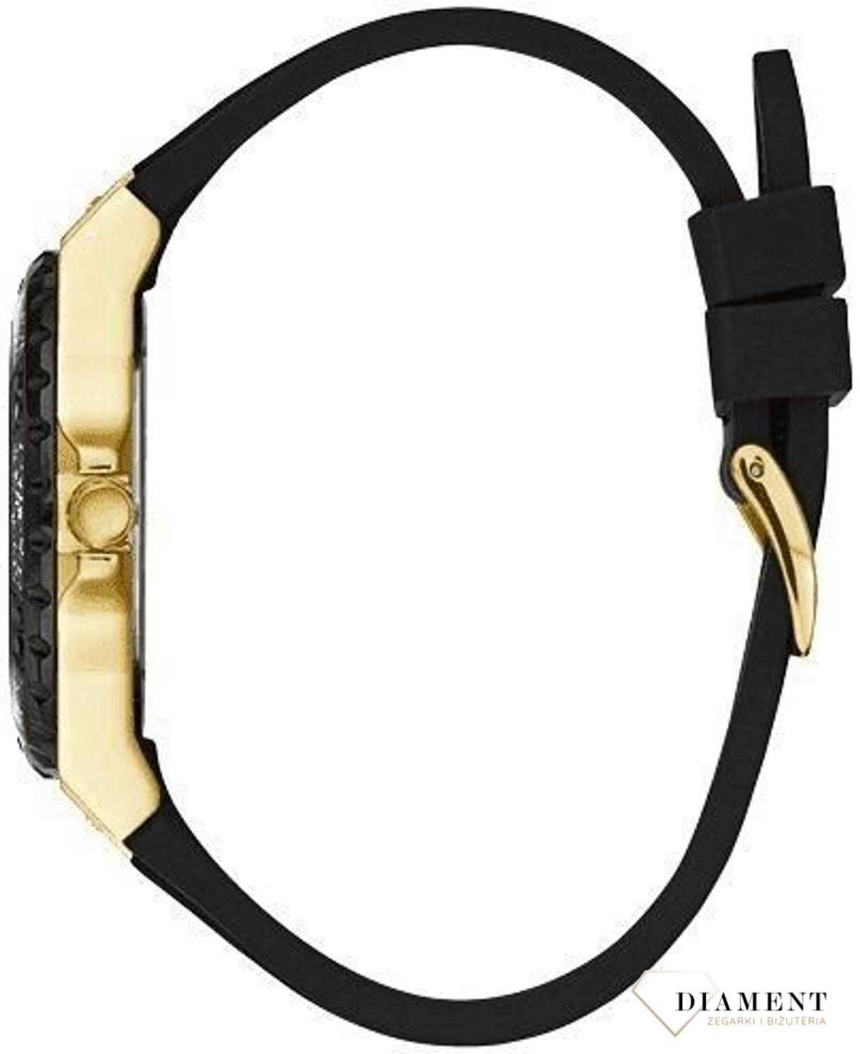 Zegarek Guess Limelight W1053L7 ⇒ Kupuj w autoryzowanym sklepie. Damski zegarek Guess Limelight  W1053L7 to nowoczesny model z paskiem w czarnym kolorze i złotą tarczą, w sportowo-eleganckim stylu z błyszczącymi kryszt.jpg