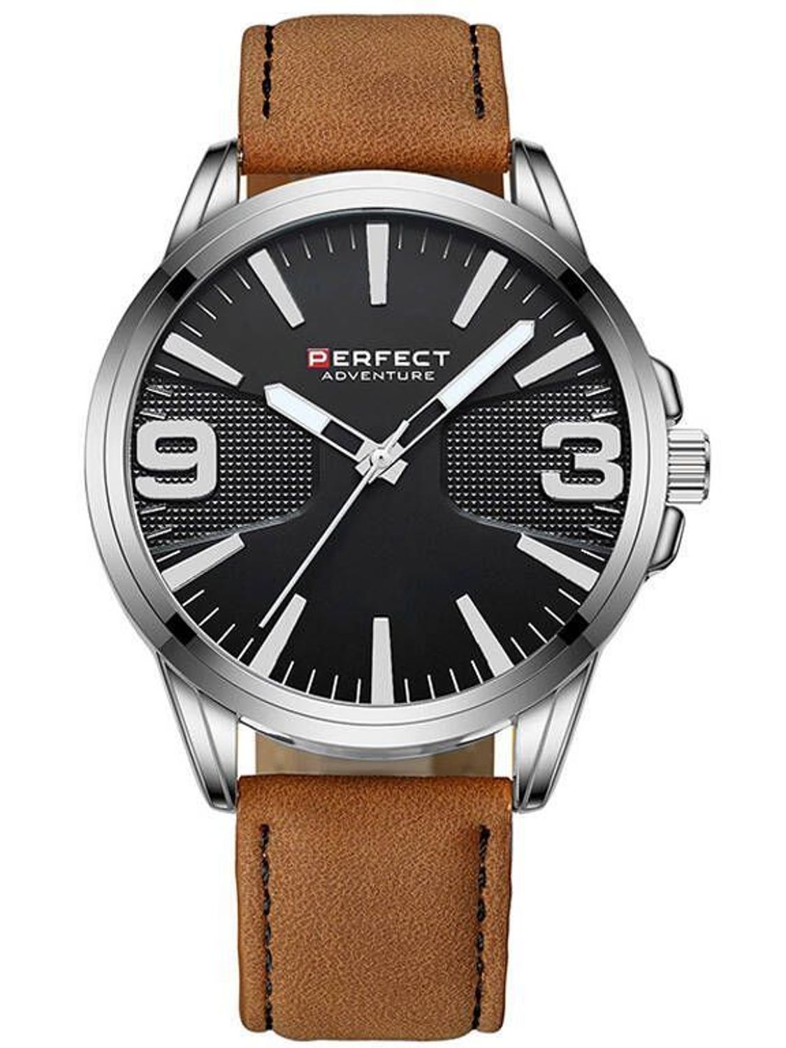 Męski zegarek Perfect na pasku W114-02 brązowy pasek W114-02. Zegarek męski Perfect. Męski zegarek na pasku. Męski tani zegarek Perfect. Zegarek męski z datownikiem. Męski zegarek na pasku na prezent..jpg