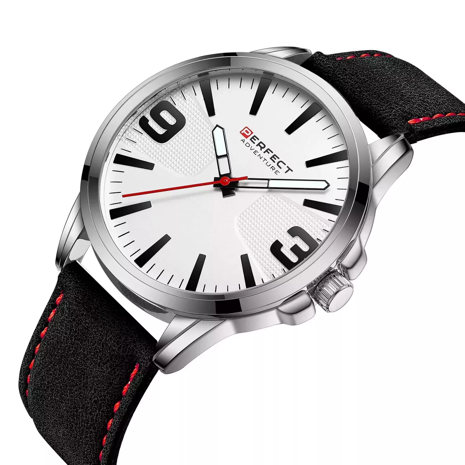 Męski zegarek Perfect na pasku W114-02 czarny pasek z przeszyciami W114-03.jpg