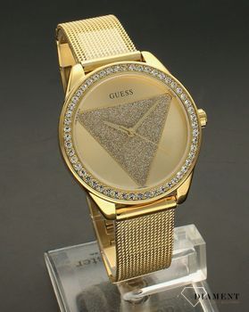 Zegarek damski Guess Ladies W1142L2. Zegarek damki złoty na bransolecie Guess Ladies W1142L2. ⌚ Zegarki Guess  z cyrkoniami. Zegarek Guess w złotym kolorze. Zegarek Guess modowy. Zegarek Guess na bransolecie idea (3).jpg