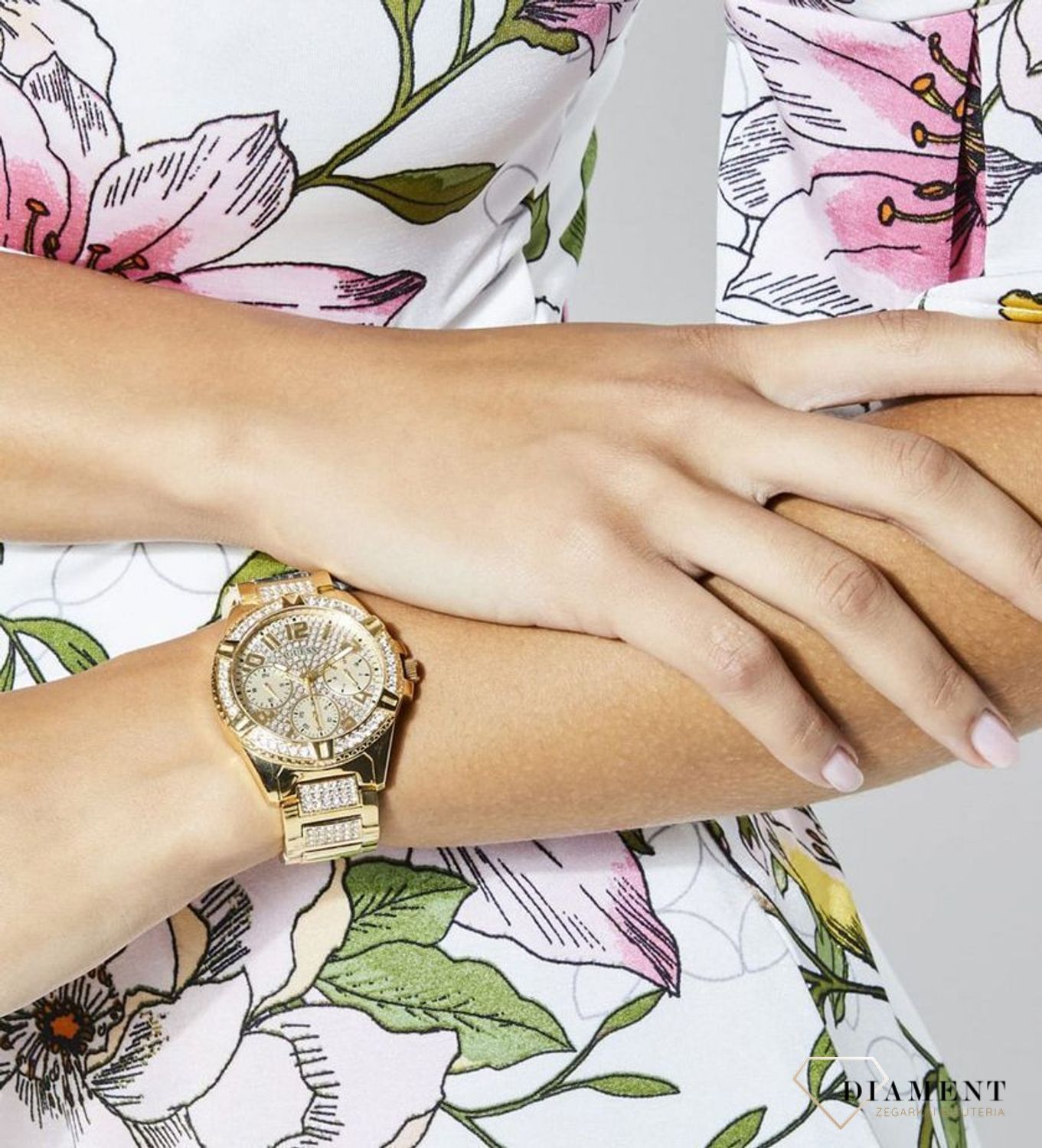 Damski zegarek Frontier W1156L2 w złotej kolorystyce to propozycja dla wszystkich tych, którzy nie chcą pozostać niezauważeni. ⌚ Zegarki Guess ✓ Zapraszamy do sklepu www.zegarki-diament.pl.jpg