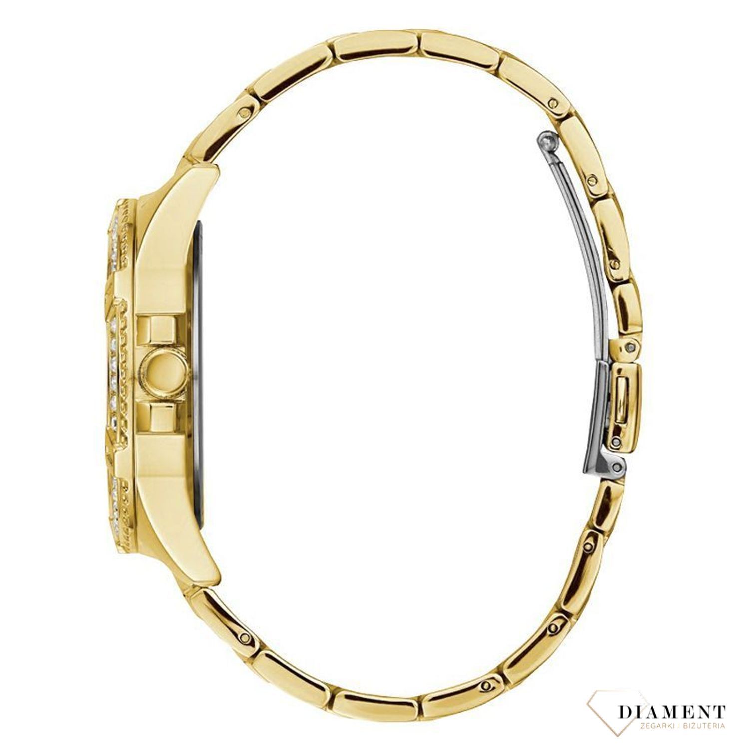 Damski zegarek Frontier W1156L2 w złotej kolorystyce to propozycja dla wszystkich tych, którzy nie chcą pozostać niezauważeni. ⌚ Zegarki Guess ✓ Zapraszamy do sklepu www.zegarki-diament.pl.jpg