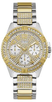 Damski zegarek Guess Lady Frontier W1156L5 w złoto srebrnej kolorystyce to propozycja dla wszystkich tych, którzy nie chcą pozostać niezauważeni. Złoty zegarek wykonany ze stali pozłacanej. ⌚ Zegarki Guess ✓ Zapraszamy.jpg
