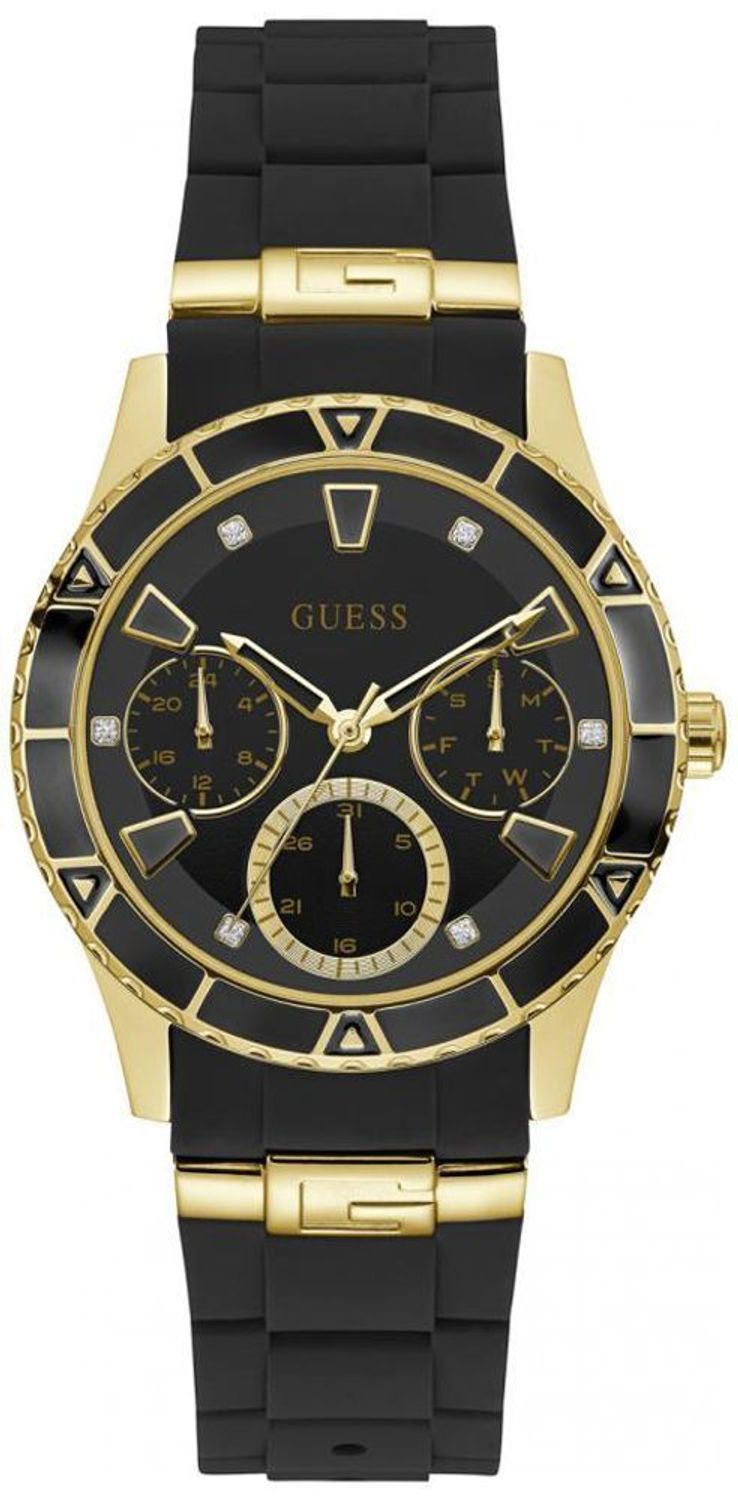 Zegarek damski GUESS Valencia W1157L1 w złotej kolorystyce to propozycja dla wszystkich tych, którzy nie chcą pozostać niezauważeni. Złoty zegarek wykonany ze stali pozłacanej. ⌚ Zegarki Guess ✓ Zapraszamy do sklepu ww.jpg