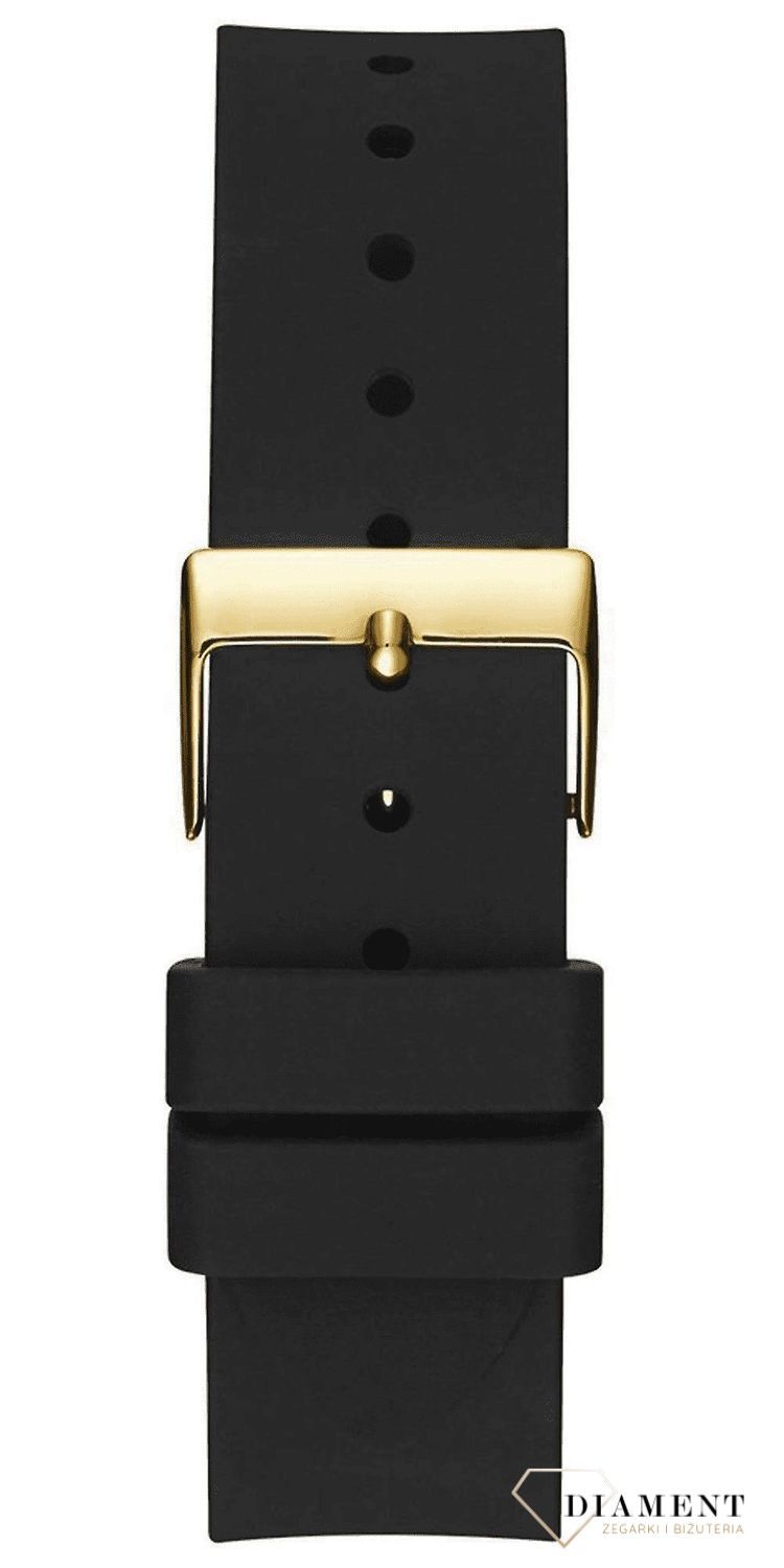 Zegarek damski GUESS Lady Frontier W1160L1 ⇒ Kupuj w autoryzowanym sklepie. Damski zegarek Guess Lady Frontier W1160L1 to nowoczesny model z paskiem w czarnym kolorze i złotą tarczą, w sportowo-eleganckim stylu.jpg