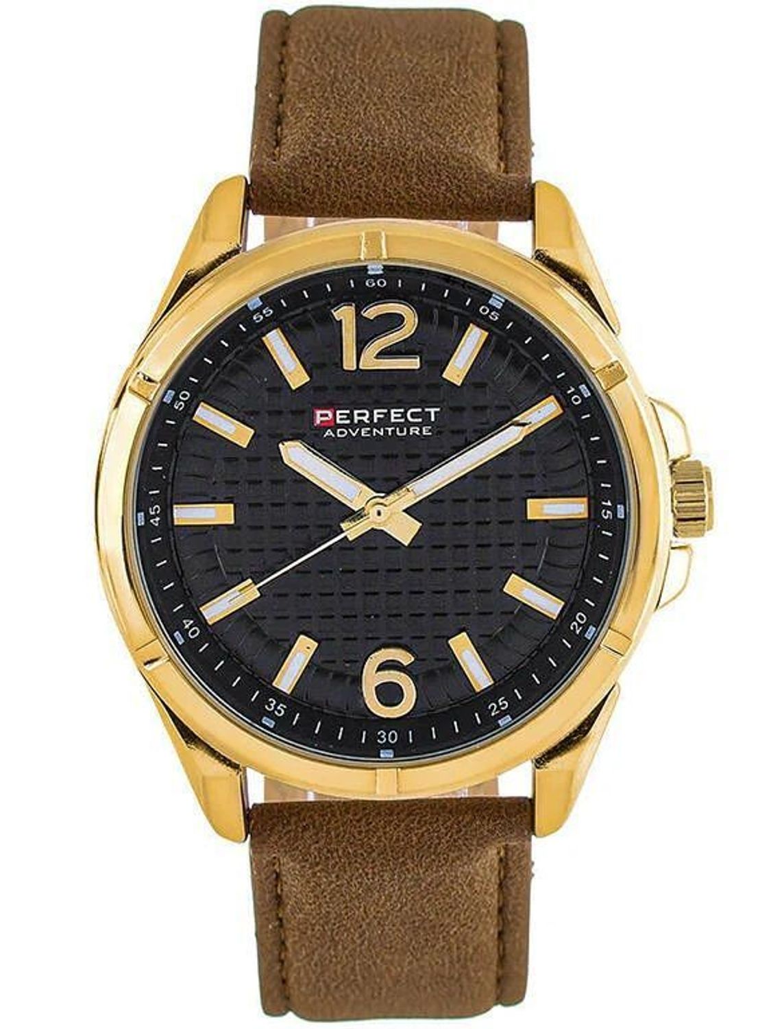 Męski zegarek Perfect na pasku W118-05 brązowy pasek  (2).jpg