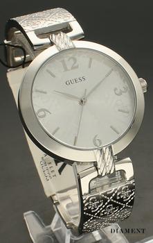 Zegarek damski  Guess G Luxe  W1228L1 .  Damski zegarek Guess G Luxe W1228L1 to propozycja dla wszystkich tych, którzy lubią modne zegarki. Efektowny zegarek damski Guess G Luxe srebrny W1228L1 to idealny dodatek do damskie.png